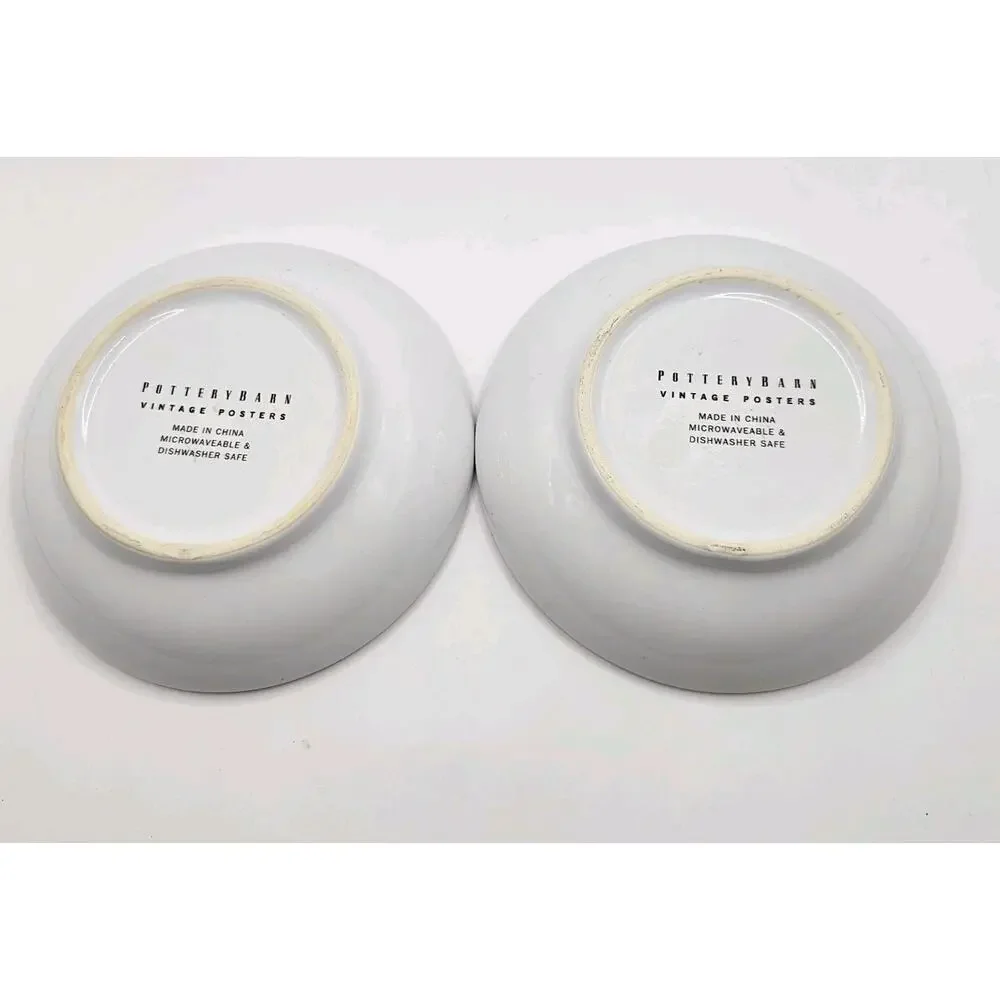 Pottery Barn Parmigiano & Olio D'Oliva Serving Dipping Bowls 4 Piece Set